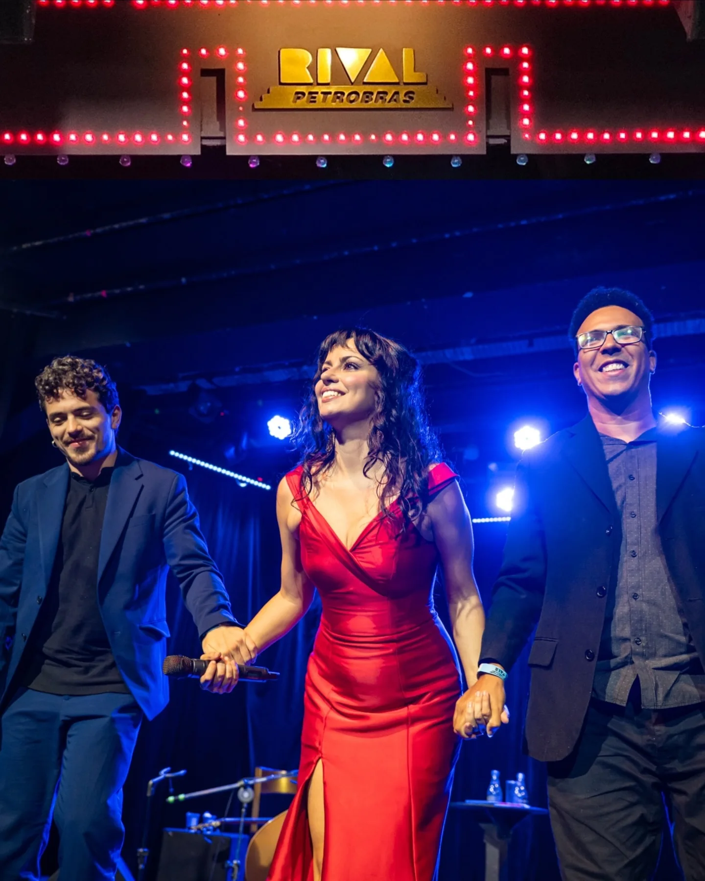 Igor Lazier, Ananda Botelho Mendes and Lúcio Rodrigues after a fado performance